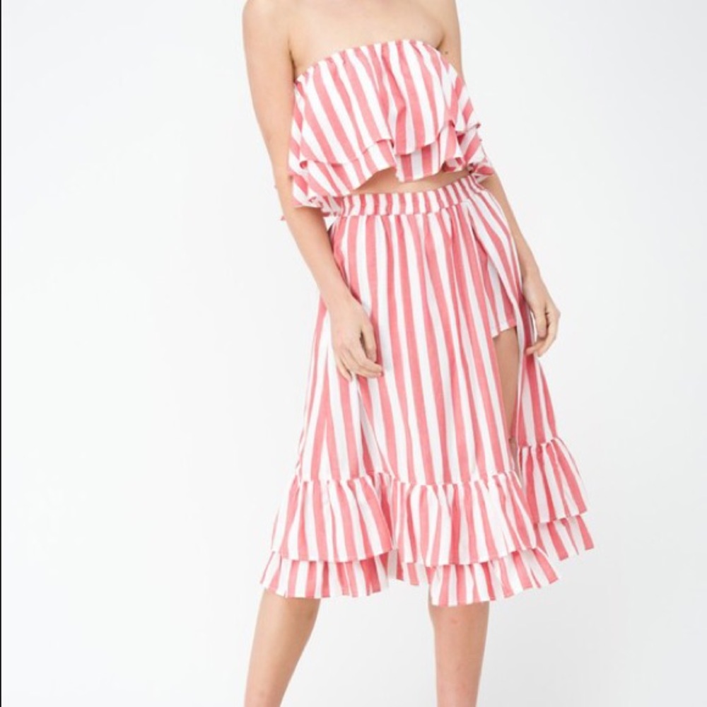 Candy Stripe 2-Piece Skort Set